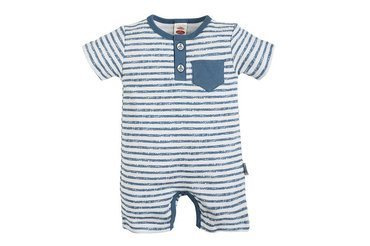 "BLUE SEA"  Makoma pajac letni, rampers paski