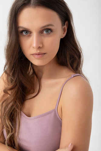 315 Piżama damska Luna -brązowy