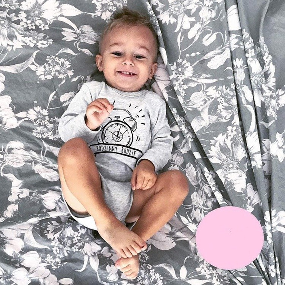 55121961 Body z długim rękawem "Rodzinny budzik" Oscar Kids