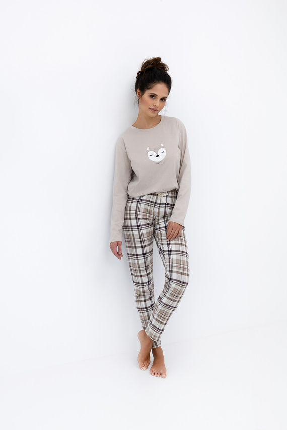 Tinsley Piżama damska Sensis – bawełniana, długa, w kratkę