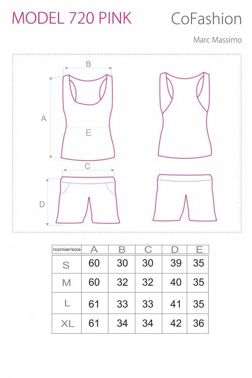 MODEL 720 Piżama damska CoFashion Marc Massimo - niebieski