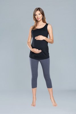 Koszulka Damska Ewelina  szerokie ramiączko Italian Fashion- czarna