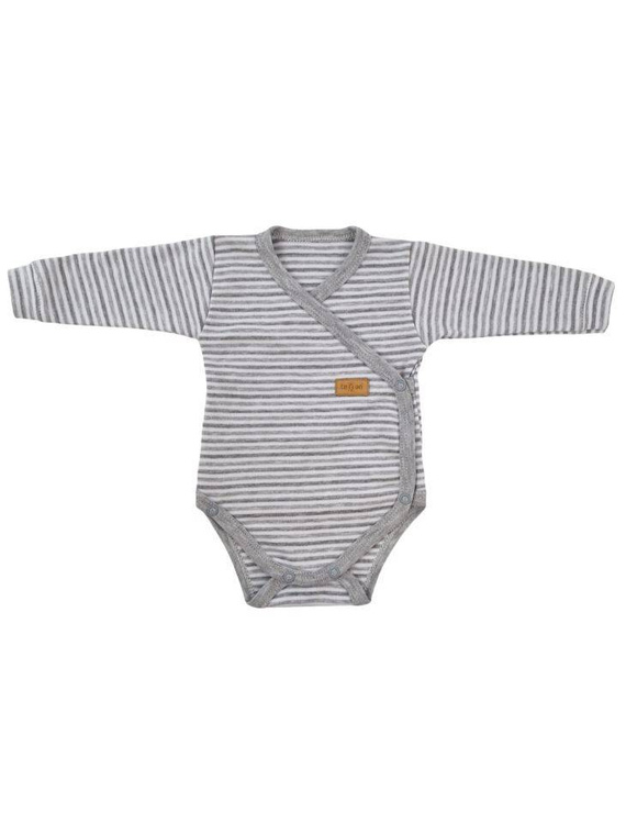 "Lines" Terjan Body rozpinane z długim rękawem - szary