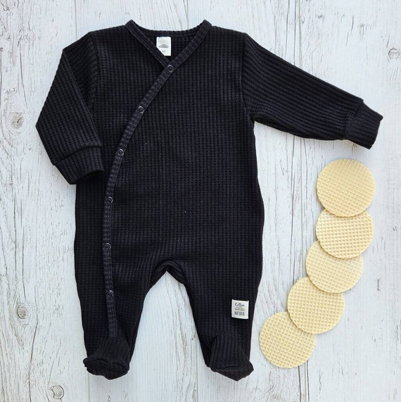 "Natural Waffel" Makoma Pajacyk niemowlęcy black