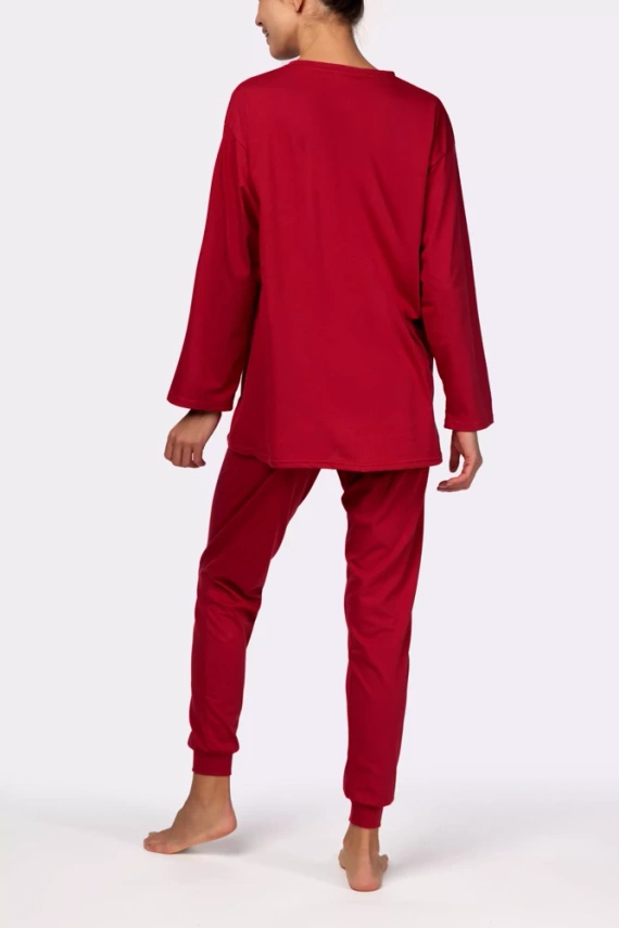 Homie longsleeve Piżama damska Mona burgund