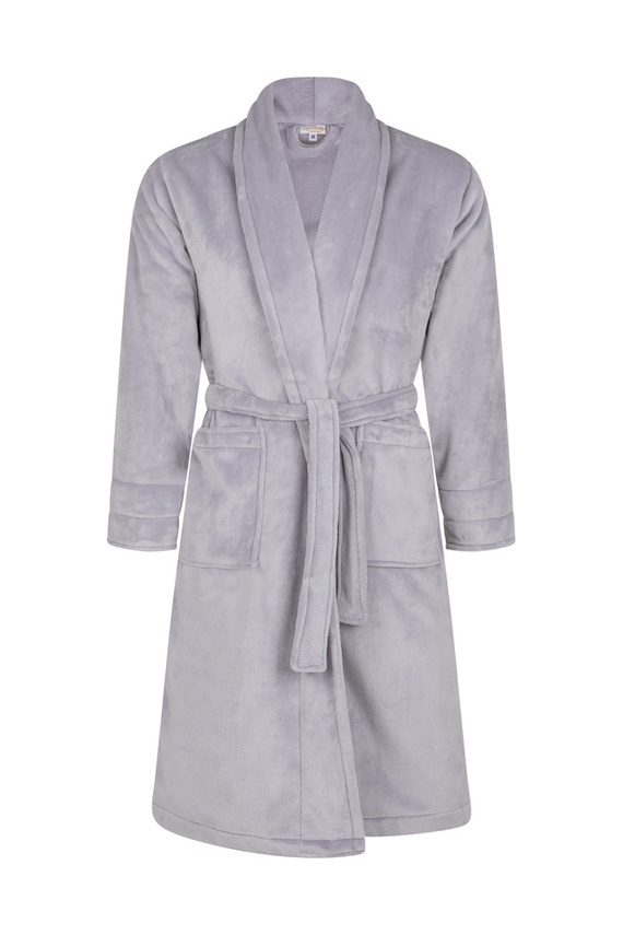 Elen Szlafrok damski polarowy ByShelly - jasny szary