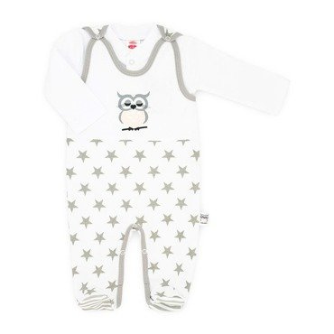 Komplet śpioch + kaftan "OWL" Makoma szary