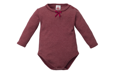 "ROSES B" Makoma Body z długim rękawem bordowy