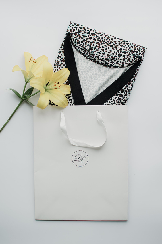 853 Kendall De Lafense – Koszula nocna z wiskozy w panterkę - ecru panterka