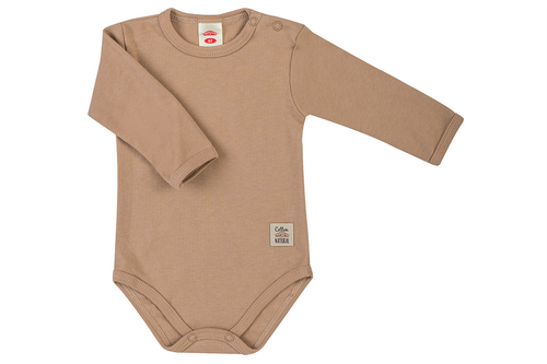 03253DRL "Unitone Latte" Body niemowlęce z długim rękawem Makoma beżowy