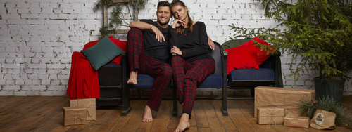 Ordesa Piżama Damska długi rękaw, długie spodnie Italian Fashion - czarny/druk