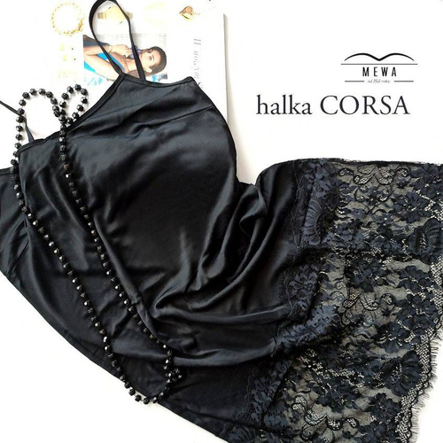 86465 Corsa Koszula nocna z koronką Mewa czarny