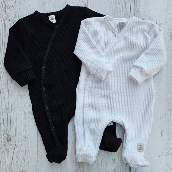 "Natural Waffel" Makoma Pajacyk niemowlęcy black