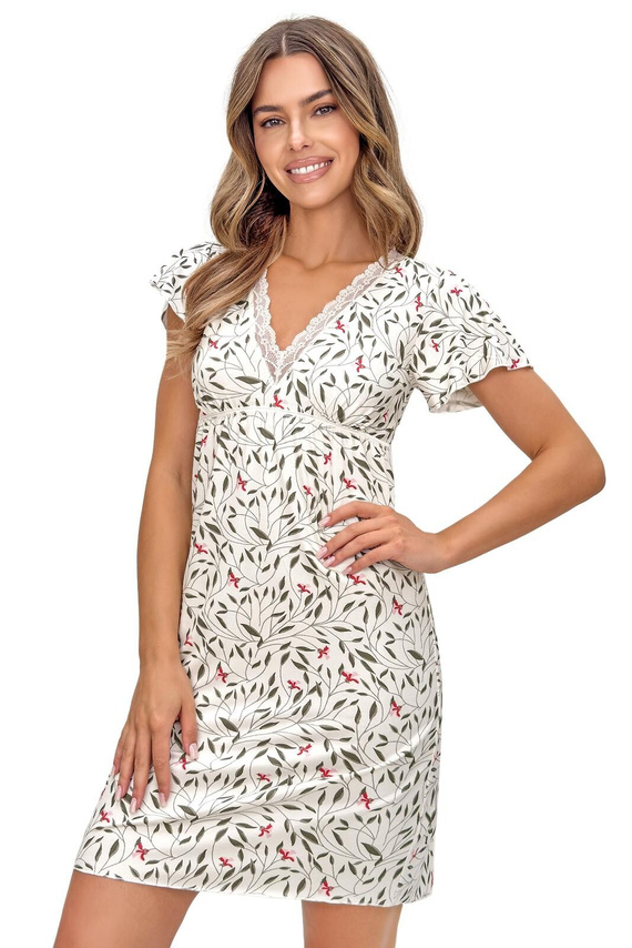 Koszula nocna Melisa Donna – wiskoza, dekolt V z koronką