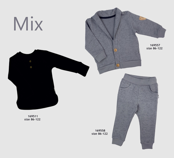 Bluzka z długim rękawem 169511 "Mix" Nicol - czarny