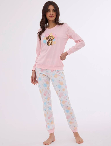 671/376 Star Piżama damska Cornette różowy