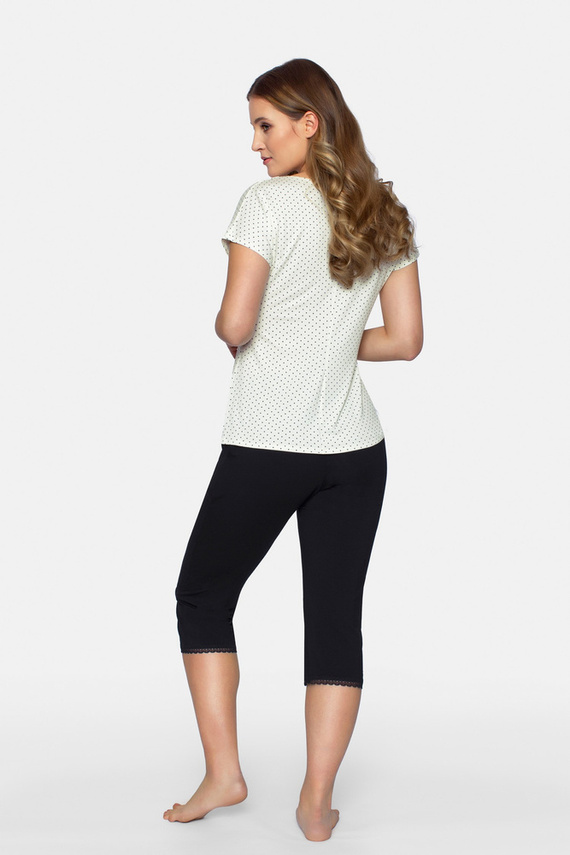 Cleo Piżama Damska 3/4 Babella - ecru