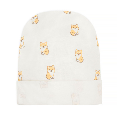 Lovely Day Pinokio Czapka - ecru pieski