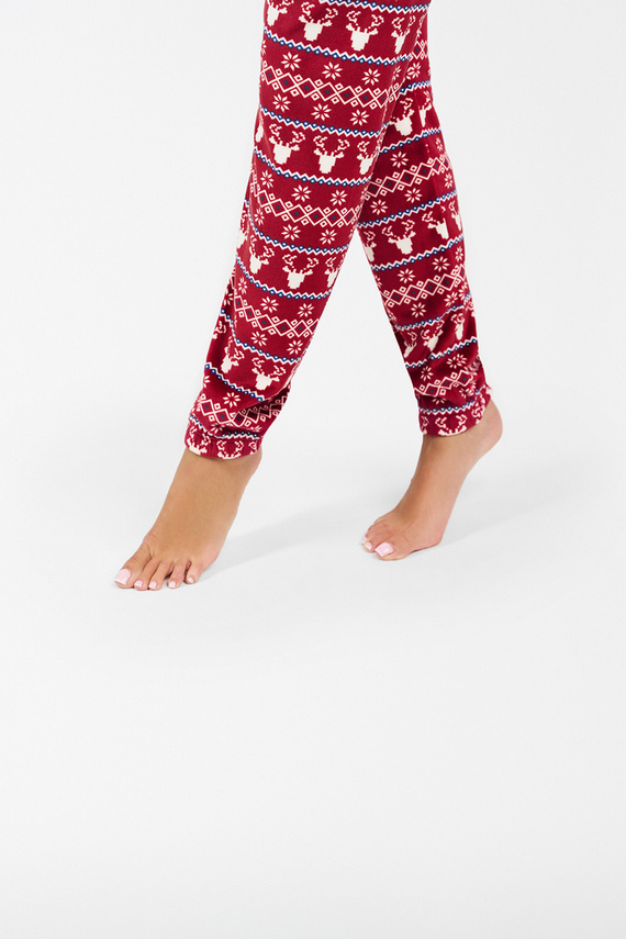 Islandia Polarowy Komplet Damski Italian Fashion - druk bordowy