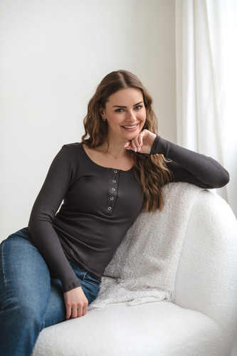 Bluzka ciążowa i do karmienia Tummy Milk&Love wiskoza grafitowa