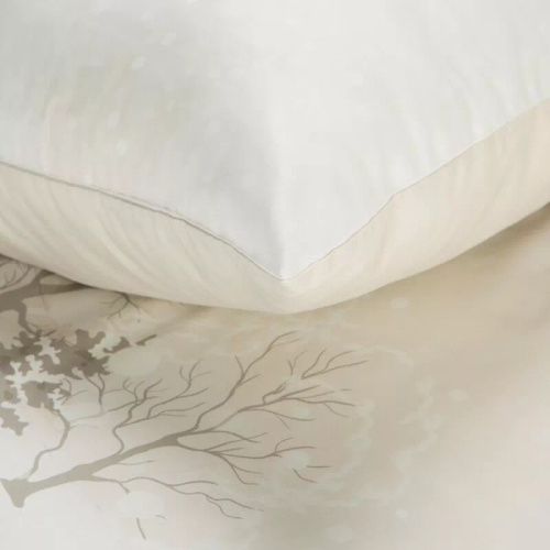 Snowflake Pościel świąteczna z mikrowłokna Eurofirany biała zimowy pejzaż– miękka, lekka i łatwa w pielęgnacji, z zamkiem błyskawicznym