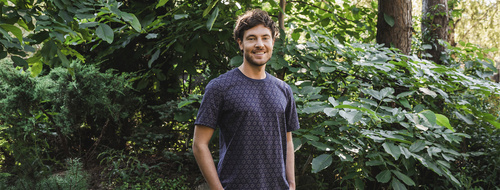 Ricardo Piżama Męska krótki rękaw, spodenki Italian Fashion - granatowy/druk