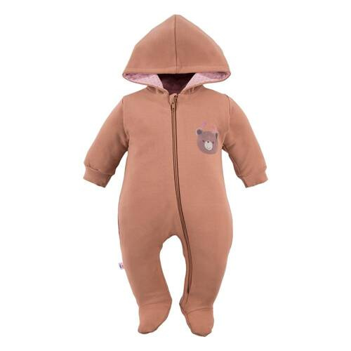 Hearts & Bears Eevi Dresowy Pajac z kapturem -beż