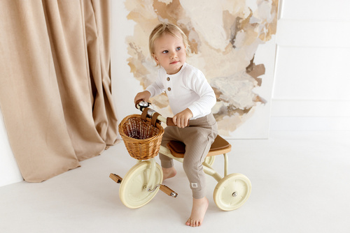 "Natural Waffel" Makoma Spodnie niemowlęce sage 