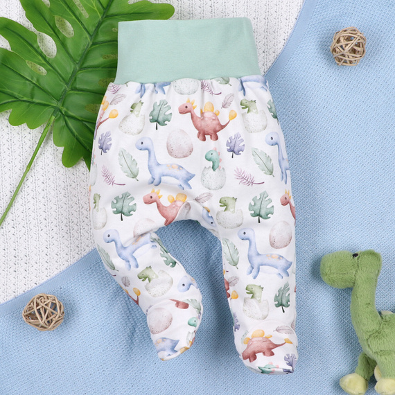 ABN-5572 Dino Explorer Półśpiochy niemowlęce Nini druk | Bawełna organiczna, wygodny krój