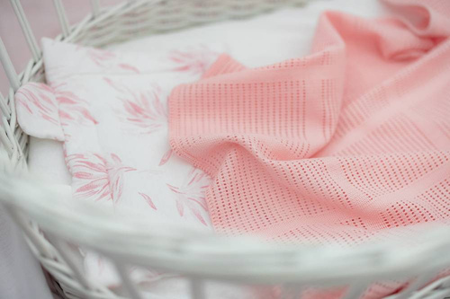 Sensis Jade Kocyk Niemowlęcy - pudrowy 