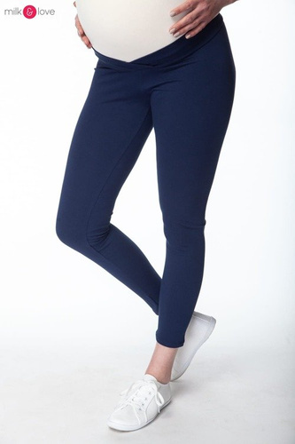 Długie legginsy ciążowe Milk&Love granatowe