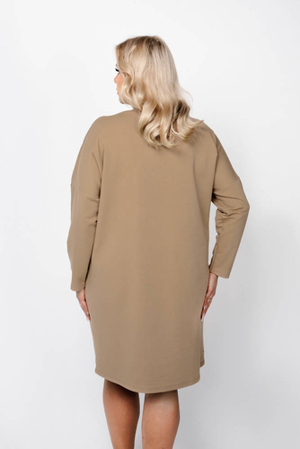 Karina tunika damska długi rękaw Italian Fashion - camel