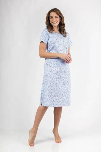 149 Koszula nocna  Regina -niebieski