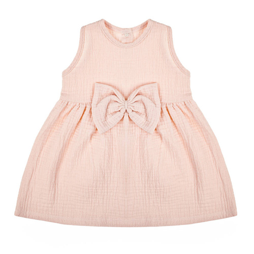 207022 Muślin Nicol Sukienka bawełniana - pudrowy