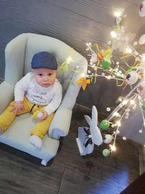 Body długi rękaw "Zajączek Wielkanocny" Moocha białe