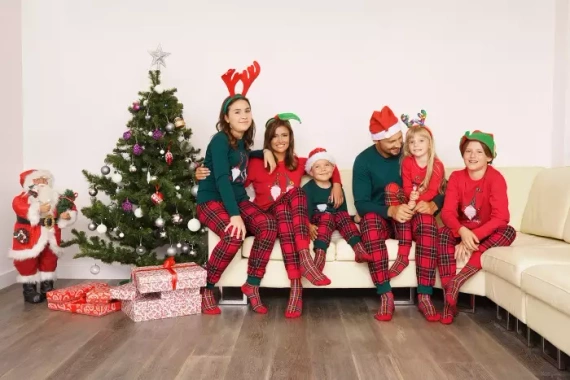 Narwik Piżama Męska długi rękaw, długie spodnie Italian Fashion- zielony/druk