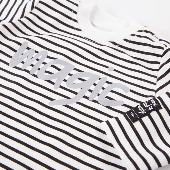 Magic Eevi Bluzka z długim rękawem- biała-paski