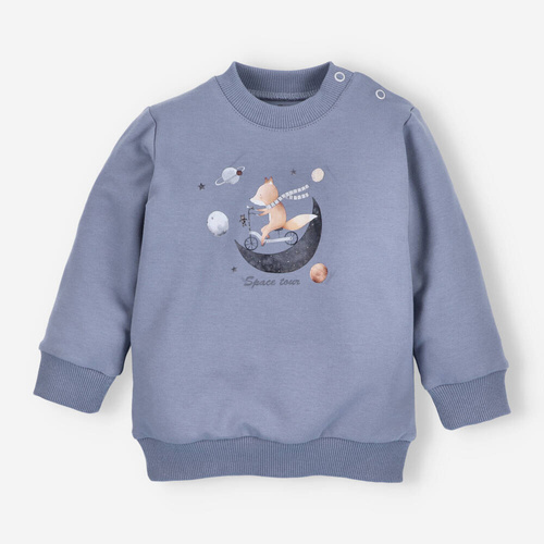 Space Tour Bluza dresowa z bawełny organicznej Nini niebieski