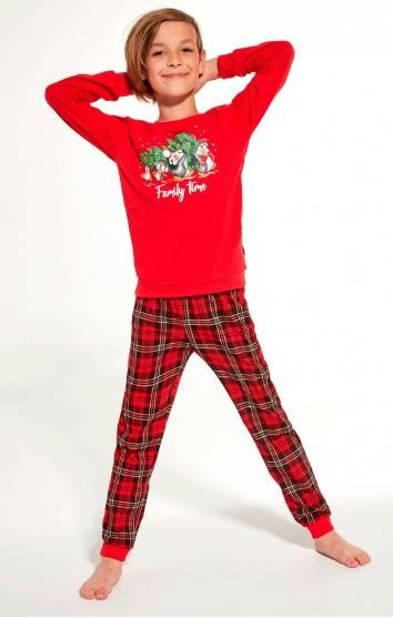 593/137 966/137 Family Time Piżama chłopięca Cornette - czerwony