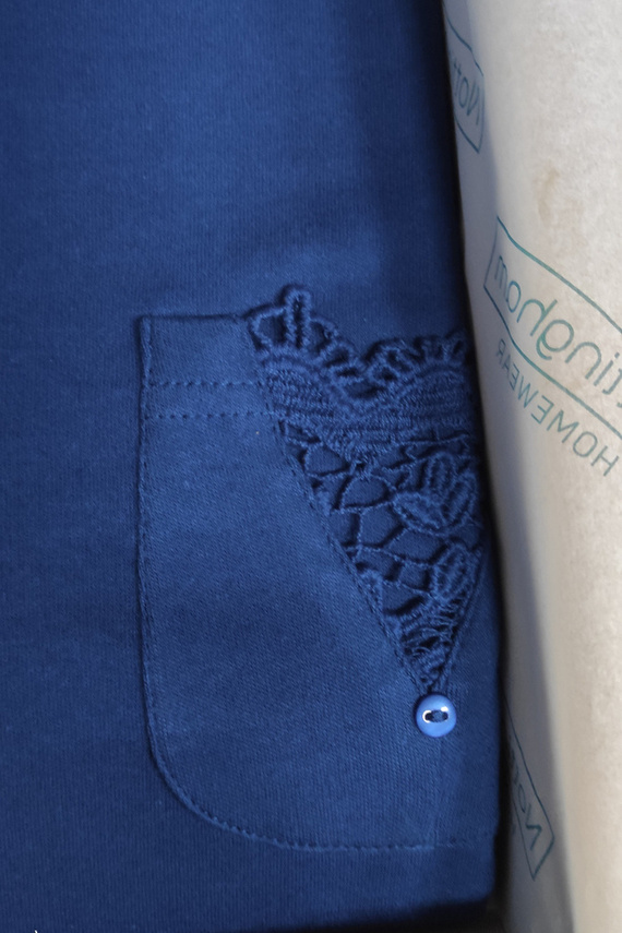 PC38089 Koszula nocna rozpinana Nottingham navy