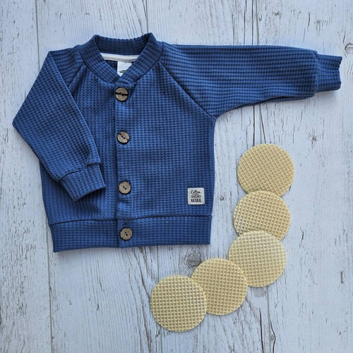 "Natural Waffel" Makoma Bluza denim