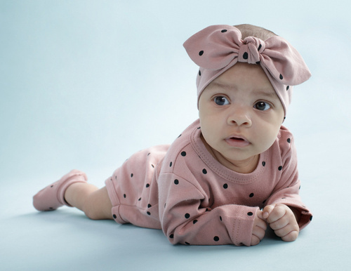 Tres Bien Pinokio Opaska dziecięca - róż groszki