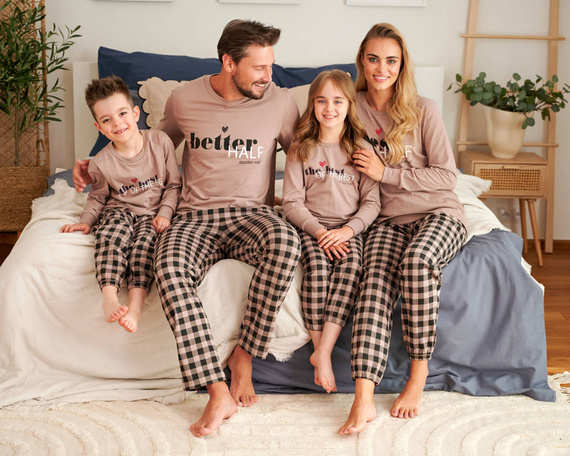 5216 "The best" Piżama Męska Doctor Nap - beige