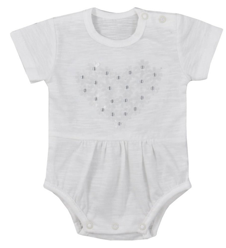 Bawełniane Body krótki rękaw "MARCELINKA" Koala-biały