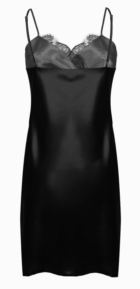 Doris Halka satynowa koszulka damska DKaren - czarna