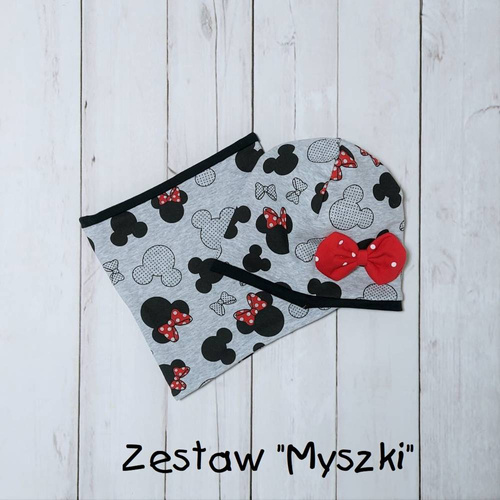 Zestaw Mieszko Bambarillo czapka + komin grafitowy