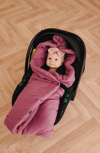 Burgund Kocyk do fotelika cotton Makaszka