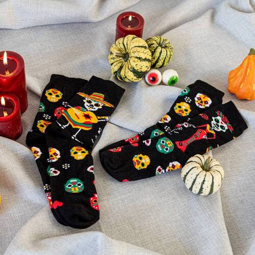 S134D Muerto Italian Fashion Skarpety - czarny