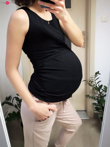 Milk Top Milk&Love koszulka ciążowa i do karmienia czarny