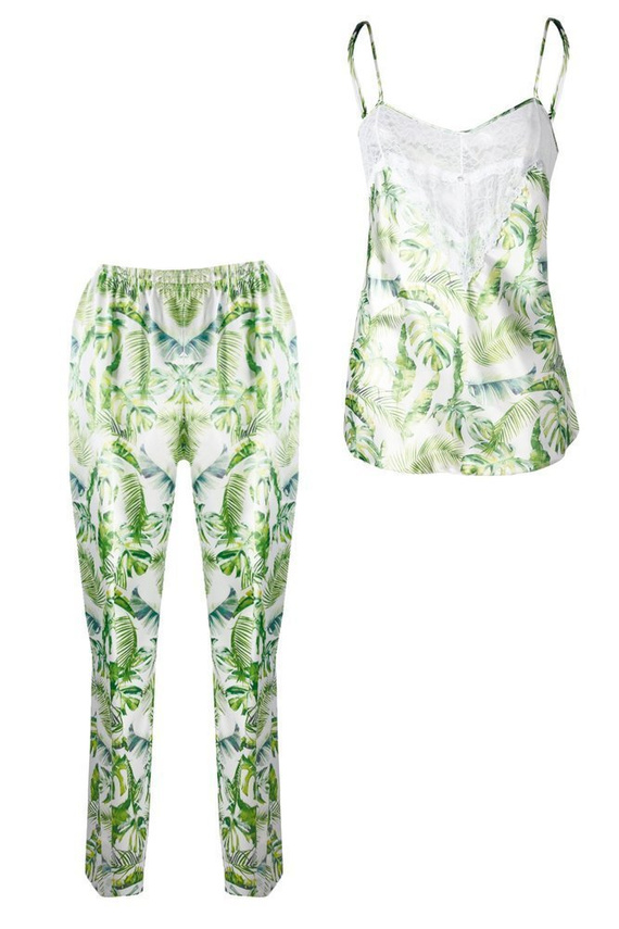 Flowers Komplet Damski Piżama DKaren - DK-KC 7 biały